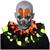 Blacklight Reactive Clown Collar Adult Costume Accessory