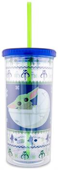Star Wars: The Mandalorian Grogu Christmas Sweater Carnival Cup | Hold 20 Ounces